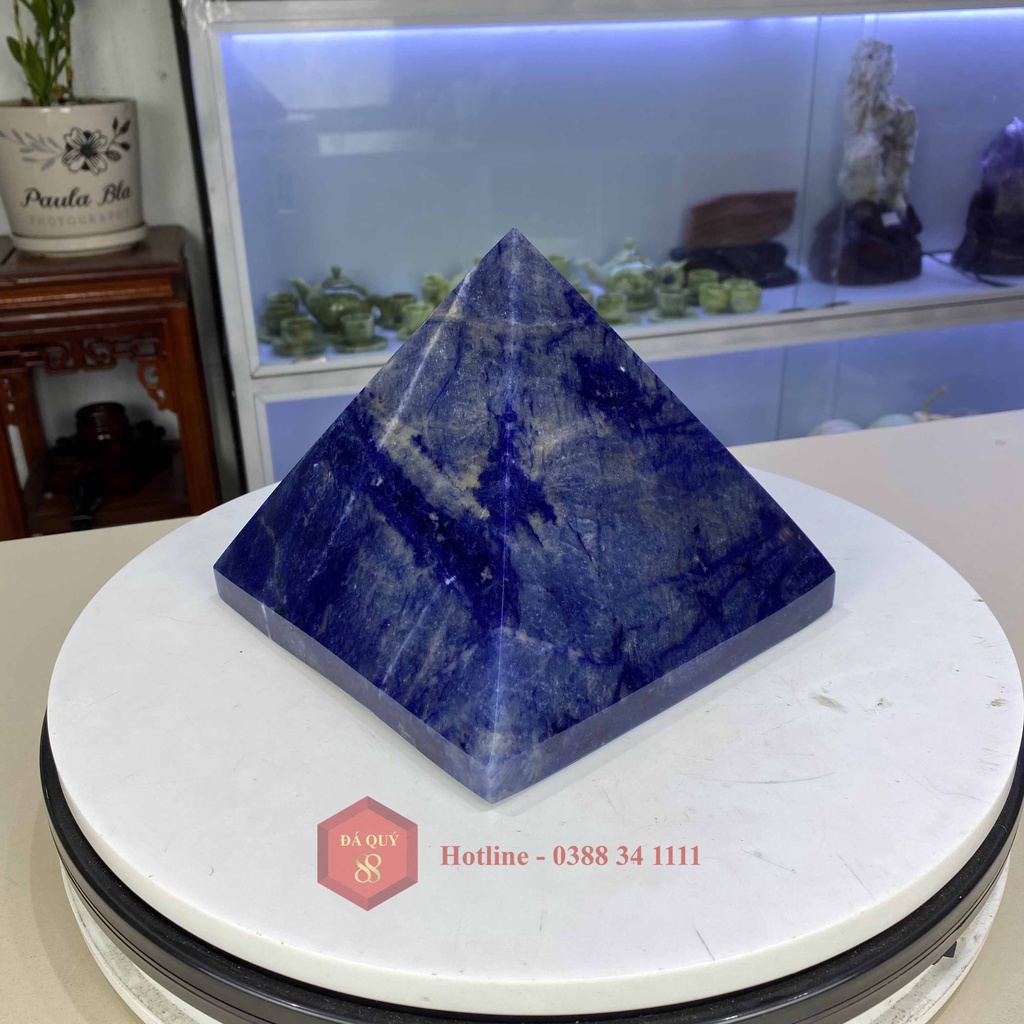 Kim Tự Tháp Đá Sodalite Tự Nhiên Màu Xanh Dương Nước Biển Đậm Đẹp 4kg
