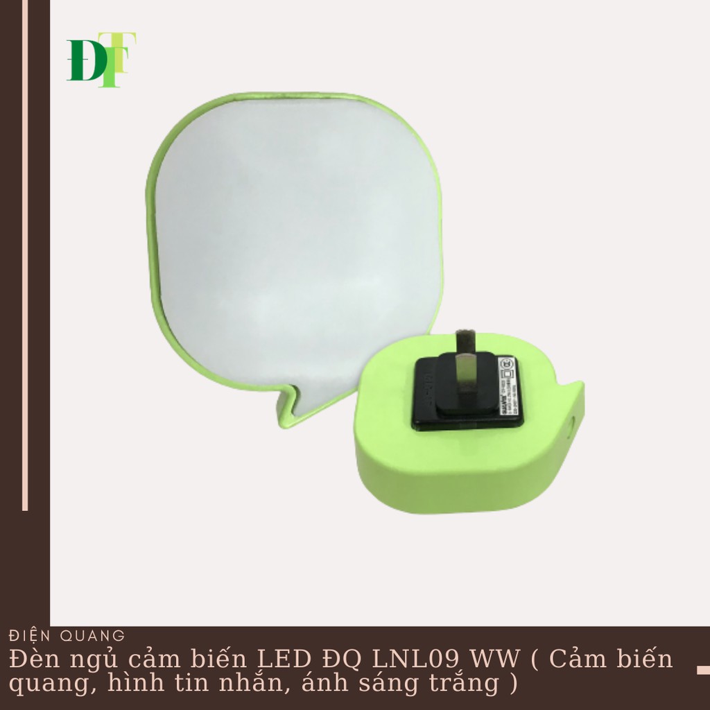 Đèn ngủ cảm biến LED Điện Quang ĐQ LNL09 WW ( Cảm biến quang, hình tin nhắn, ánh sáng trắng )