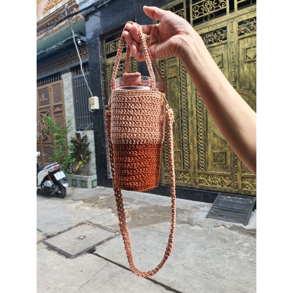 Túi đựng ly handmade - Yeti cover crochet by Min