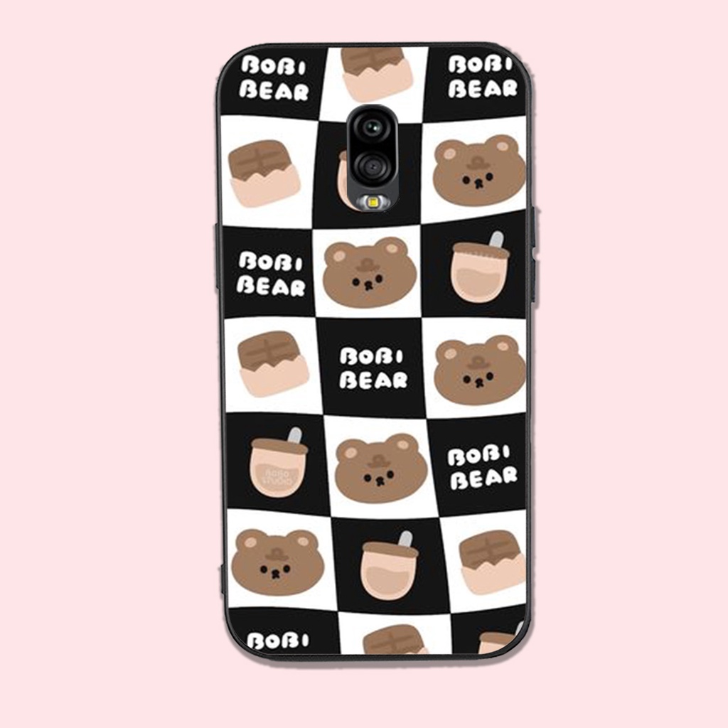 Ốp lưng điện thoại Samsung j7 plus / j7+ ô vuông , đen ,trắng , đỏ , trerry