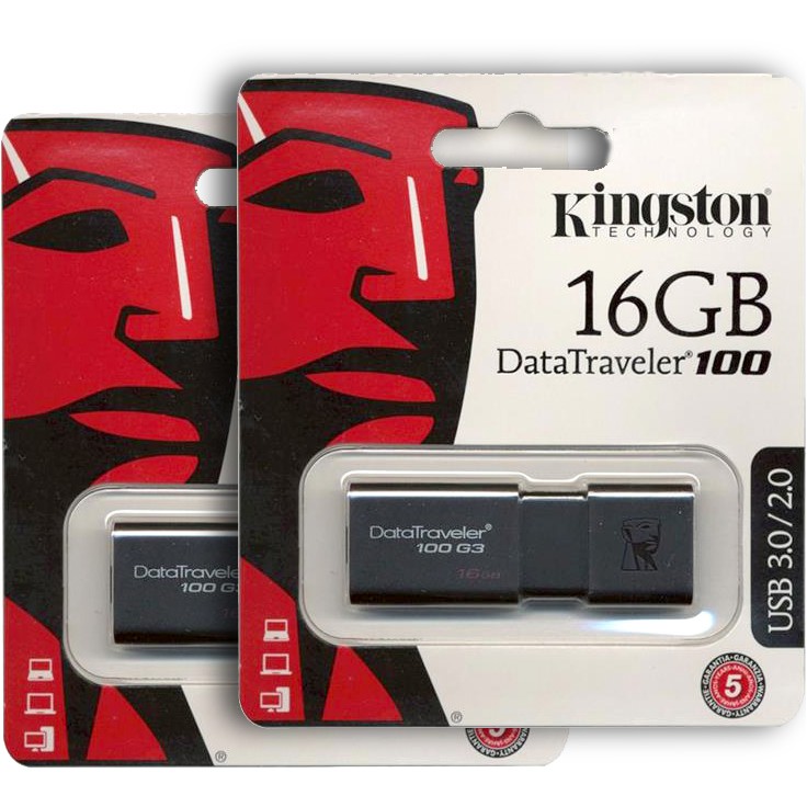 USB Kingston DT100G3 USB 3.0 16GB combo  2 USB - Chính Hãng - Dùng Cho Thợ Làm Phim