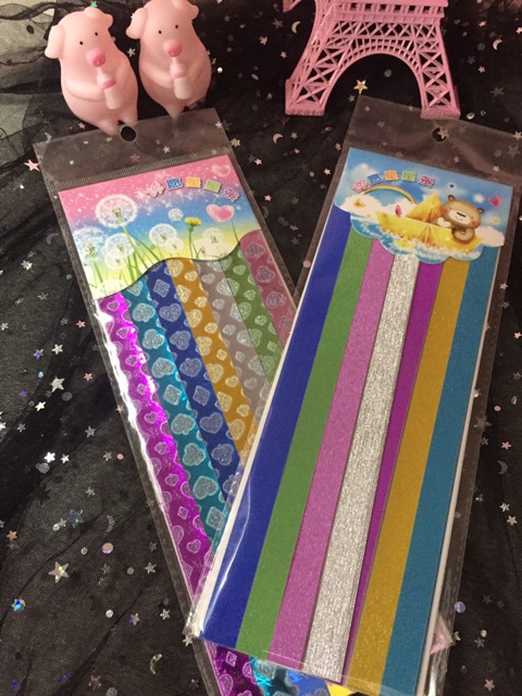 20 tờ giấy gấp sao nhũ lấp lánh