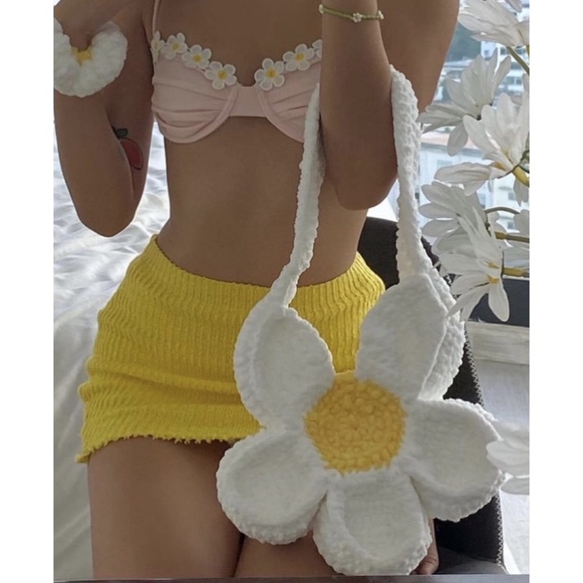 Túi len bông hoa cúc - BLOOM FLOWER BAG