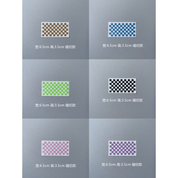 Tag Vải- Mác Vải gắn túi đan móc- Kiểu caro trang trí túi sách hàn quốc