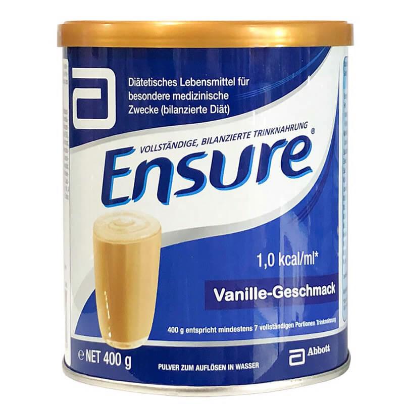 Sữa bột Ensure Abbott Đức Hộp 400g hương Vani.  Date 07/2024