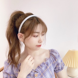Bờm nhựa mix vải Hàn Quốc