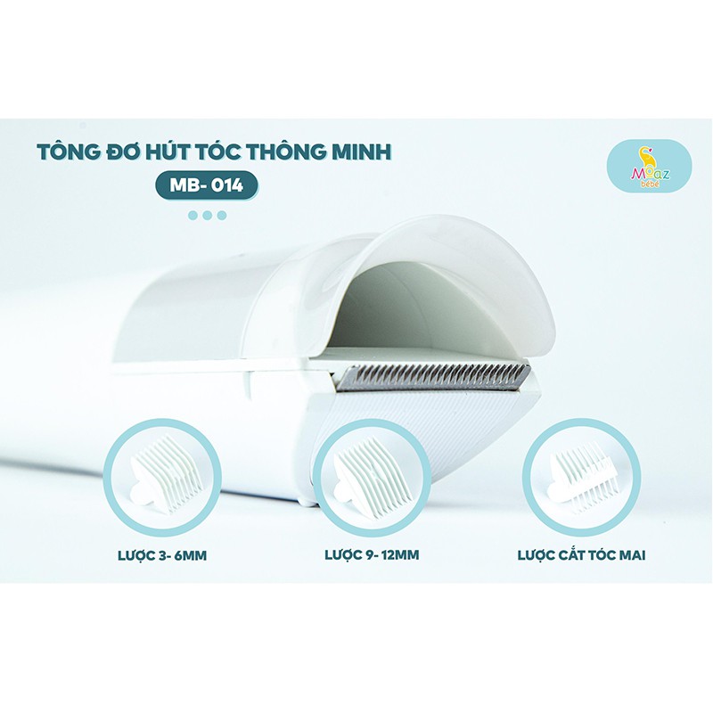 Tông đơ cắt tóc cho bé MOAZ BEBE MB-014, tông đơ hút tóc thông minh cho trẻ - Monnie Kids