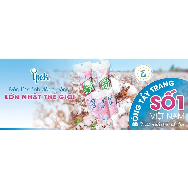 Bông Tẩy Trang Ipek 120+30 miếng