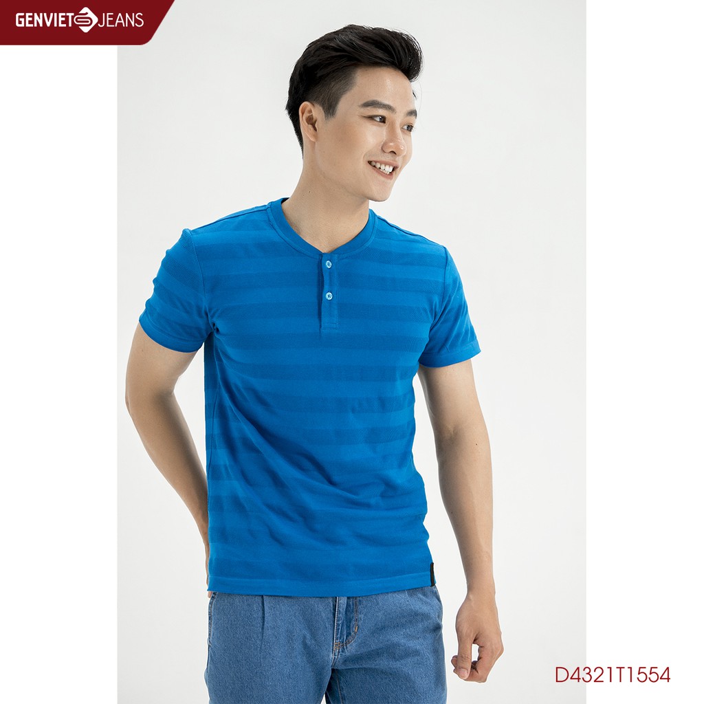 Áo Thun Nam Viền Kẻ Ngang D4321T1554 GENVIET | BigBuy360 - bigbuy360.vn