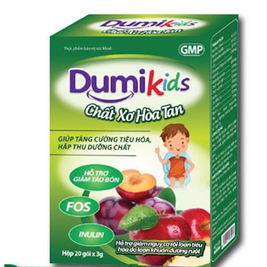 Chất xơ hoà tan DUMIKIDS -  bổ sung lợi khuẩn, giảm tình trạng táo bón, đầy hơi, khó tiêu Bacillus Clausii