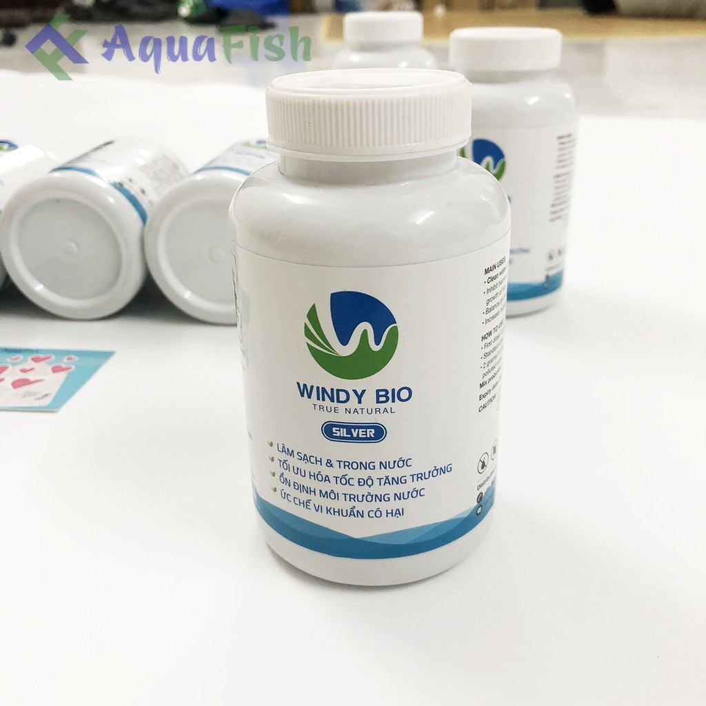 Men Vi Sinh Windy Bio Lọ 100gr Giúp Làm Trong Nước Hồ Cá Koi, Phân Hủy Chất Thải, Thức Ăn Thừa Của Cá (dạng bột)