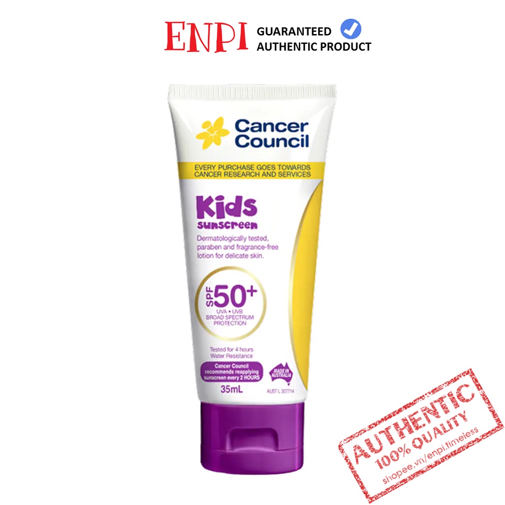 Kem chống nắng Trẻ em Cancer Council KIDS SPF 50+/ PA ++++