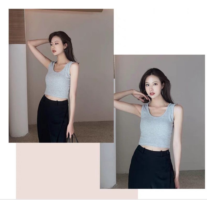 Áo thun ba lỗ croptop thoáng mát freesize