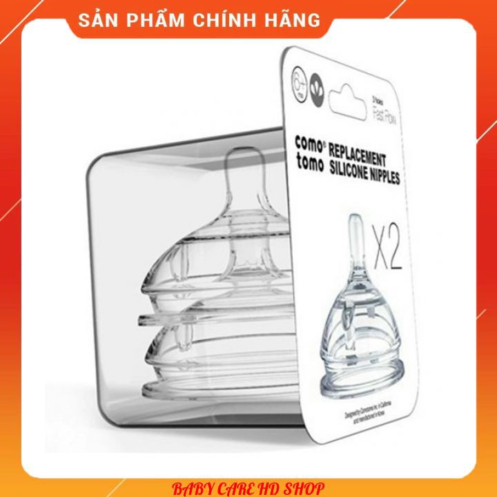 Núm Ti Bình Sữa Comotomo 🧡[FREESHIP]🧡 COMBO 2 CÁI Chính Hãng, Núm Vú Bình Comotomo 1, 2, 3 tia, chữ Y cut silicon