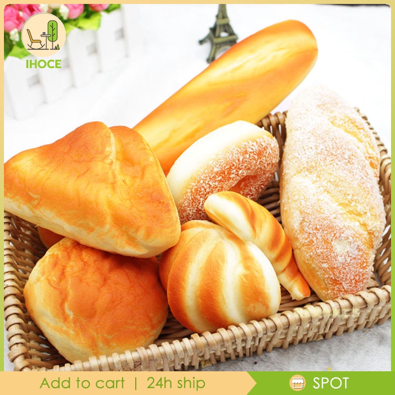 Set 7 mô hình bánh mì giả sống động giáo dục sớm cho bé
