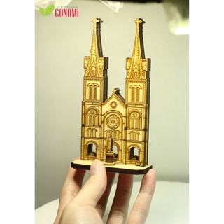 MÔ HÌNH NHÀ THỜ ĐỨC BÀ SÀI GÒN (2D)