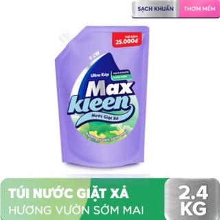 Túi nước giặt xả maxkleen 2.4kg hương sớm mai
