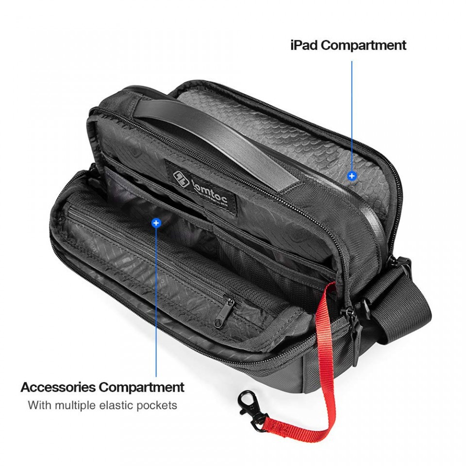 Túi đeo đa năng TOMTOC (USA) Crossbody cho Tablet 9 - 11inch - H02-A01D - Phân Phối Chính Hãng