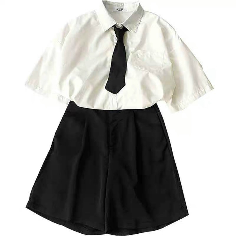 Áo sơ mi cà vạt tay ngắn