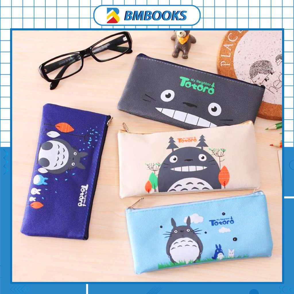 Hộp bút cute dễ thương - Túi bút vải canvas học sinh cute Totoro Nhật Bản BMBooks