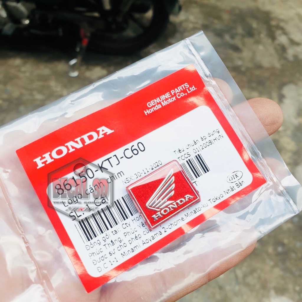 Logo HONDA VUÔNG DÁN MẶT ĐỒNG HÒ MÀU ĐỎ PHẢNG QUANG HÀNG ZIN ĐẸP SẮC NÉT
