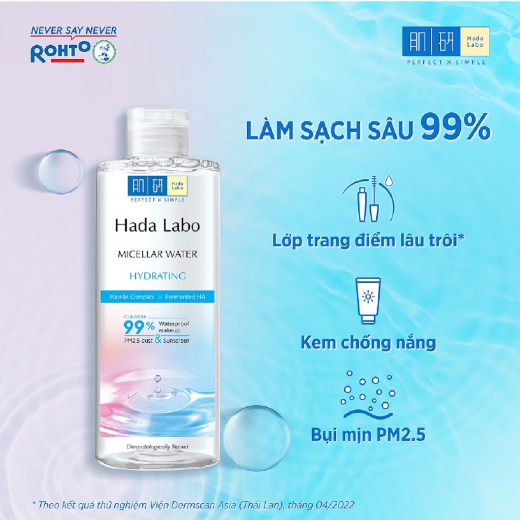 Nước Tẩy Trang Sạch Sâu Dưỡng Ẩm Hada Labo Micellar Water Hydrating 240ml