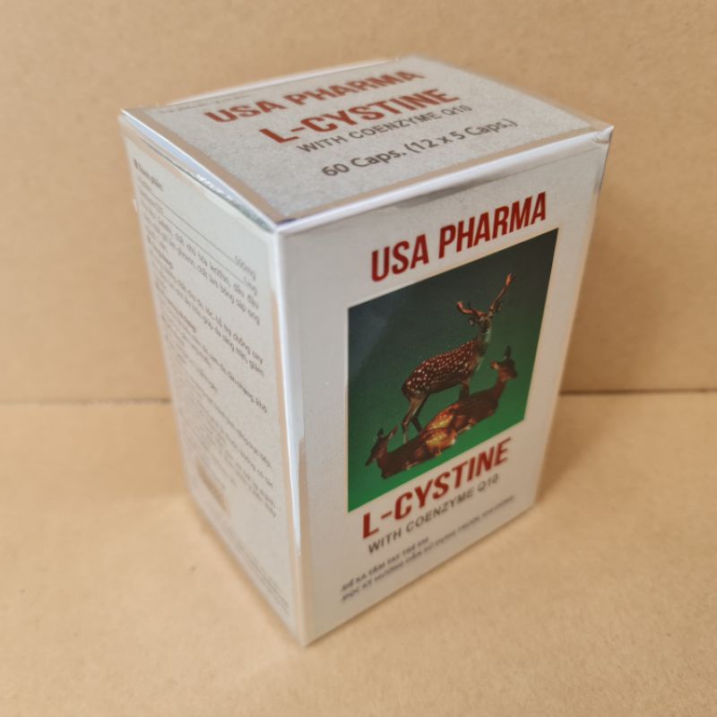 Viên uống L-CYSTINE with coenzme Q10 hộp 60 viên ngăn ngừa rụng tóc nám tàn nhan