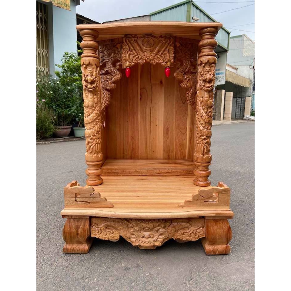 Bàn thờ thần tài ông địa gỗ xoan 56 x 81cm - Đồ Gỗ Vinh