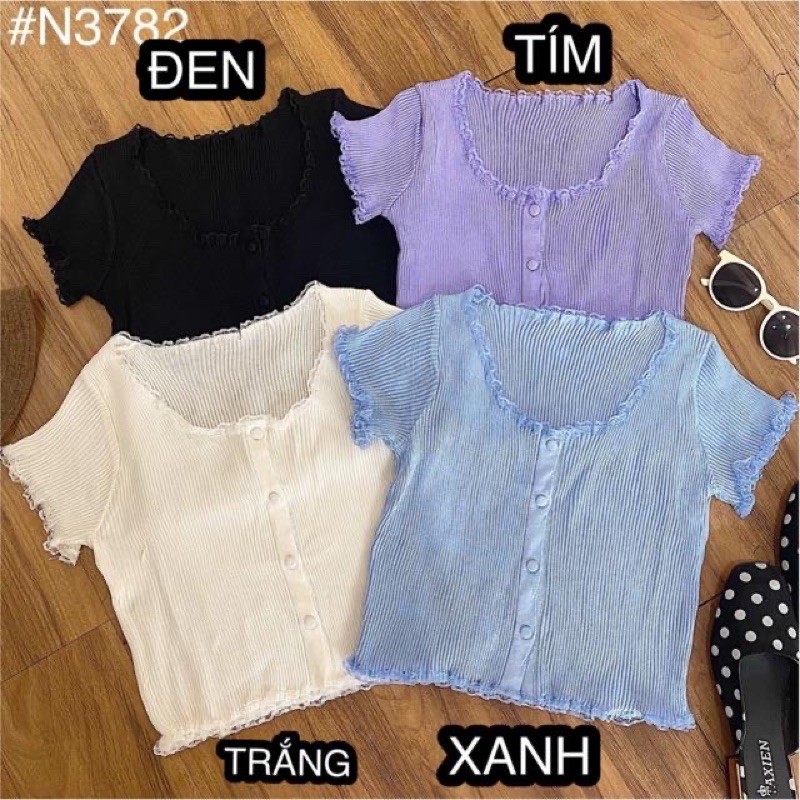 Croptop BIGSIZE thun tăm hàng quảng châu 55-80kg MS66