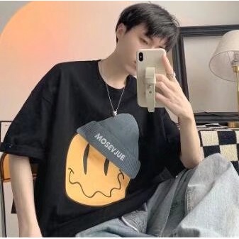 Áo Thun Tay Ngắn Dáng Rộng In Chữ Phong Cách Hip Hop Hàn Quốc Thời Trang Mùa Hè Cho Nam Size M-5XL