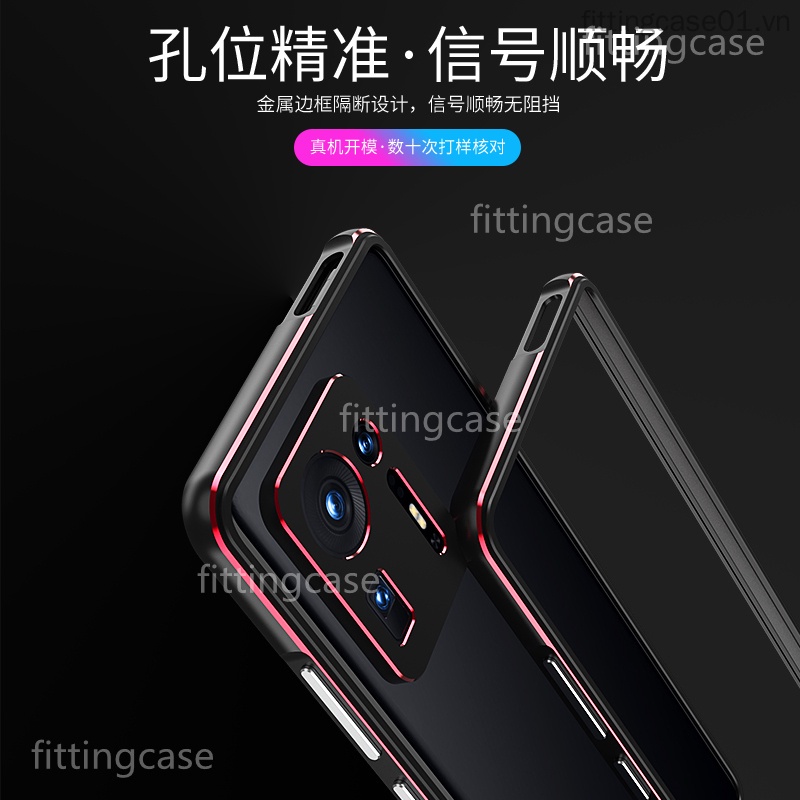 Ốp điện thoại chống sốc có viền kim loại nhôm cho Xiaomi Mi Mix 4 Mix4 mi poco f3 redmi k40 pro