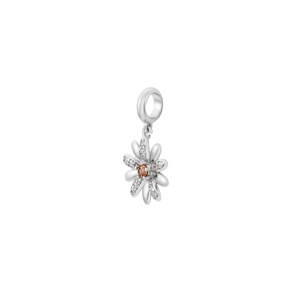 Hạt Charm bạc đính đá Sythentic PNJSilver ZTXMW000005