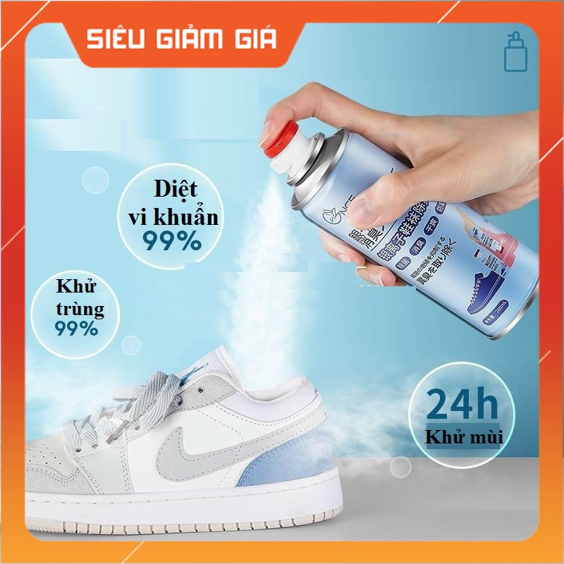 Chai xịt lưu hương, khử mùi giày, dép chống hôi chân, diệt khuẩn hiệu quả đến 24h dung tích 260ml - CAFANI SHOP