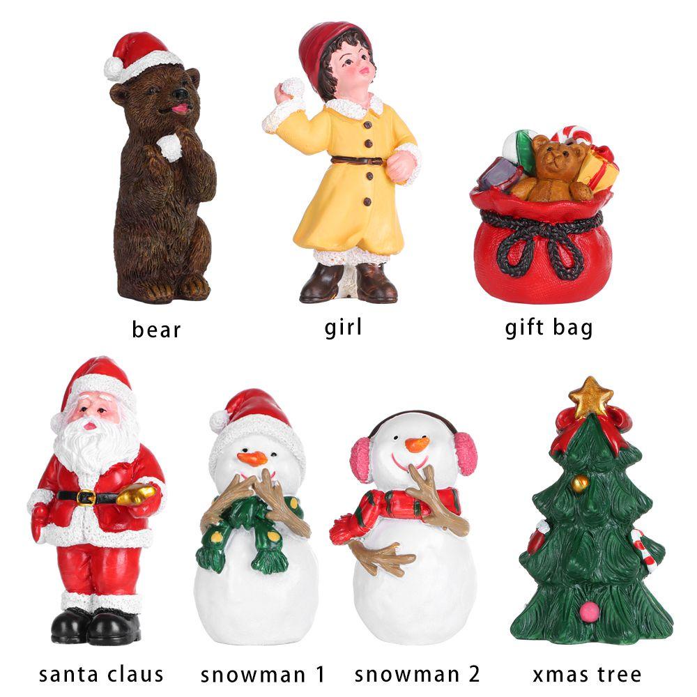 Mô Hình Ông Già Noel Bằng Nhựa Dùng Trang Trí Tiểu Cảnh