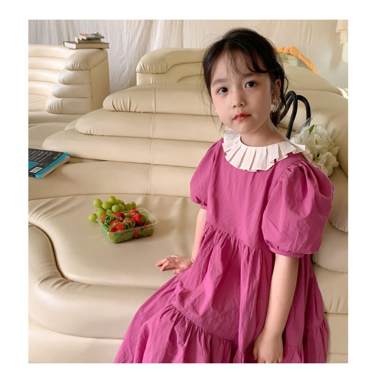 Đầm xòe IQ ANGEL tay phồng thời trang xinh xắn cho bé gái