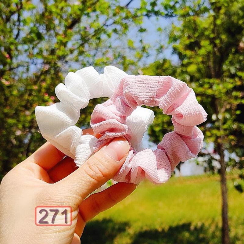 BUỘC TÓC VẢI NHIỀU MÀU 271 CHIFFON NỮ TÍNH CỰC ĐÁNG YÊU