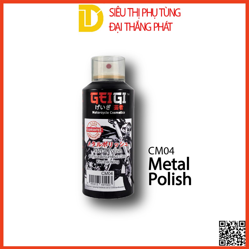 Chai xịt đánh bóng kim loại GEIGI METAL POLISH CM04