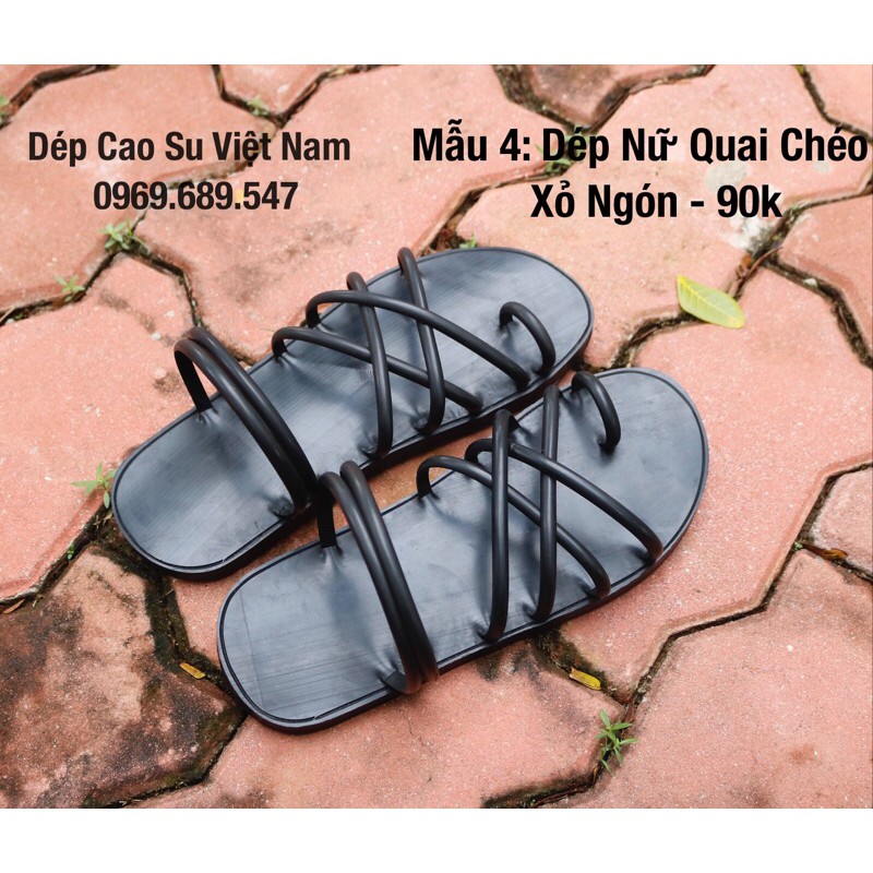 Dép Sandal Quai Chéo Xỏ Ngón - Dép Cao Su Bác Hồ