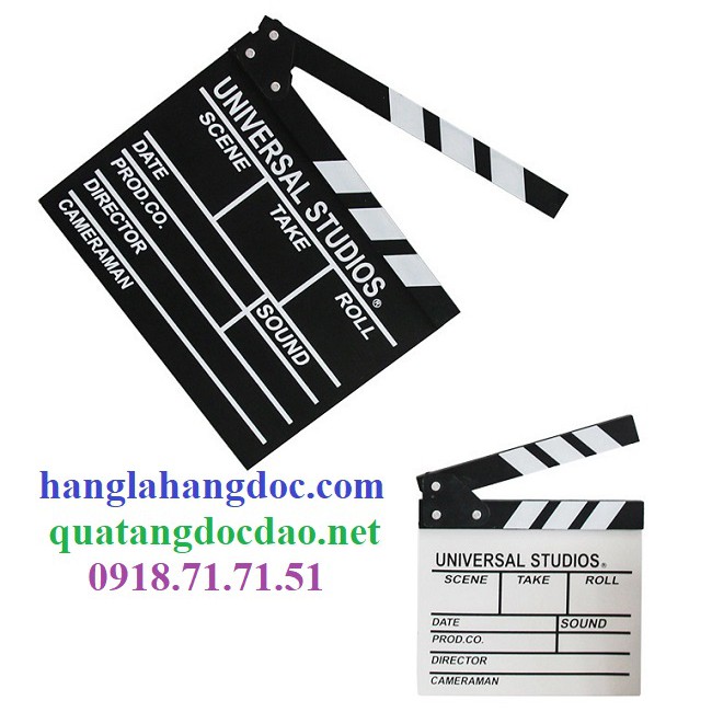 Bảng đạo diễn clapper board (20x20cm) đạo cụ quay phim, trang trí decor, chụp ảnh độc đáo