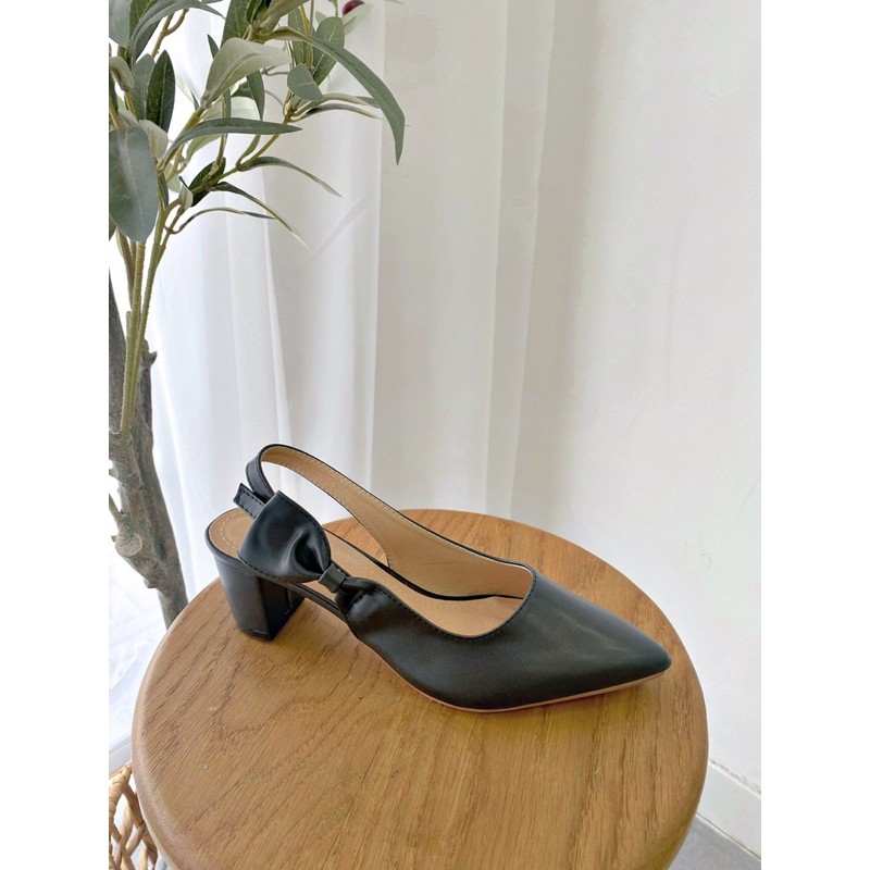 Giày cao gót nữ đế vuông 5cm bít mũi kiểu dáng slingback thời trang siêu tôn dáng chân và dễ phối đồ