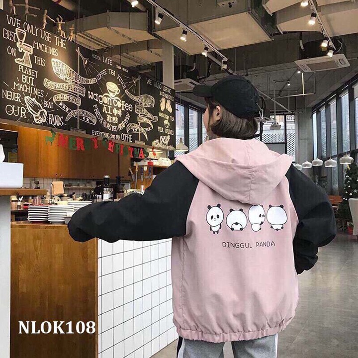 ÁO KHOÁC NỮ HÌNH GẤU TRÚC PANDA