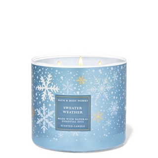 Nến thơm bath and body works sweater weather 3 bấc