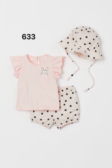 Set HM 3 chi tiết dành cho bé trai và bé gái Organic Cotton