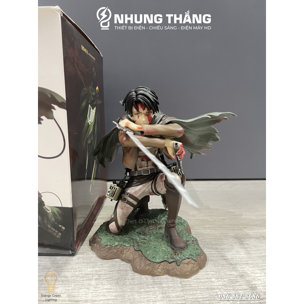 Mô Hình Nhân Vật Levi Ackerman - Trong Phim Attack On Titan - Cao 18cm - Trang Trí Bàn Làm Việc