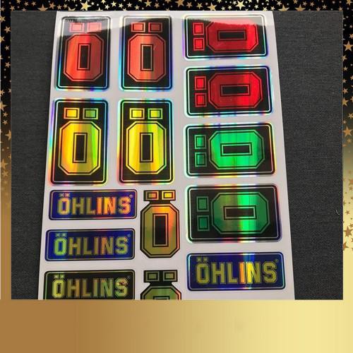 [CỰC RẺ]  Tem Crom nhiều decal trang trí xe mẫu OHLINS 7 màu