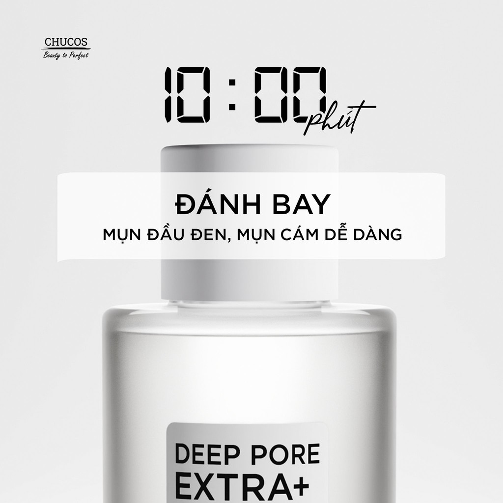 Toner đẩy mụn đầu đen, thu nhỏ lỗ chân lông Chucos DEEP PORE EXTRA+ 120ml + 35 miếng cotton ủ mụn - CAM KẾT HIỆU QUẢ | BigBuy360 - bigbuy360.vn