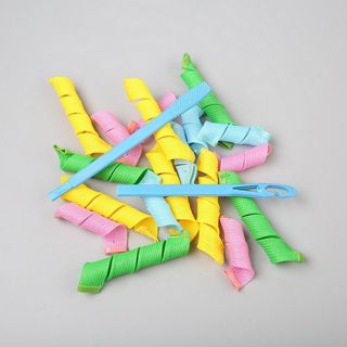 [Có sẵn]Set 18 lô uốn tóc xoăn không dùng nhiệt kèm 2 dụng cụ kéo tóc