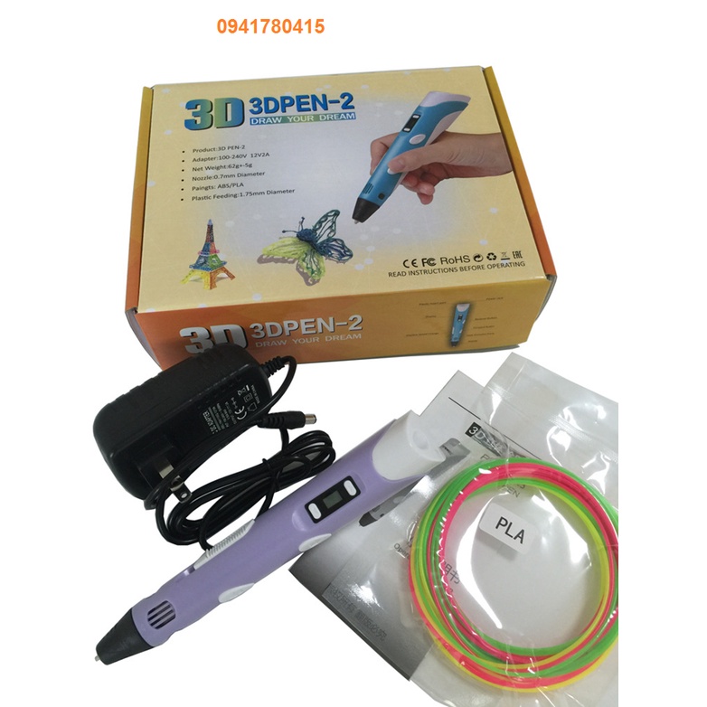 Bút vẽ 3D kèm mực tạo mô hình 3 chiều độc đáo cho bé