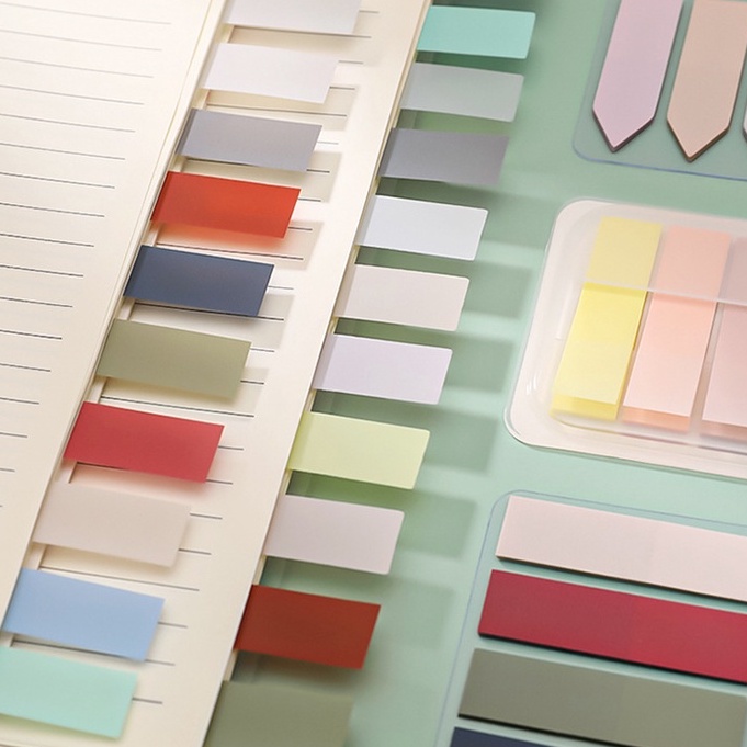 &lt;Video Review&gt; Set 5 Miếng Dán Sticky Giấy Note To Do List Giấy Dán Ghi Chú Đánh DấuTrang Màu Colorful Pastel D033