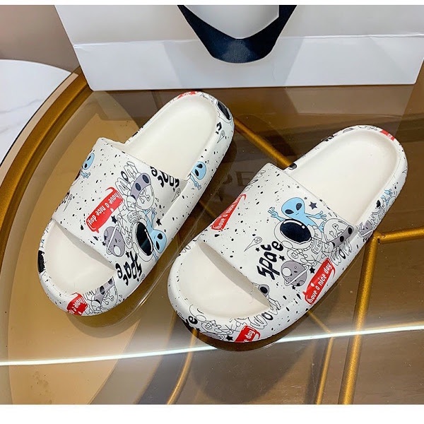 Dép bánh mì nam nữ họa tiết Space "Have a nice day" cực phẩm 2022